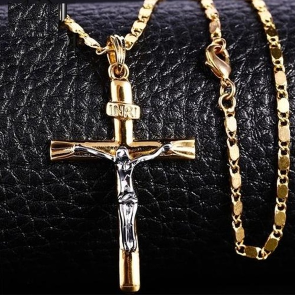 Trendy UniSex Cross Necklace - Picture 1 of 6